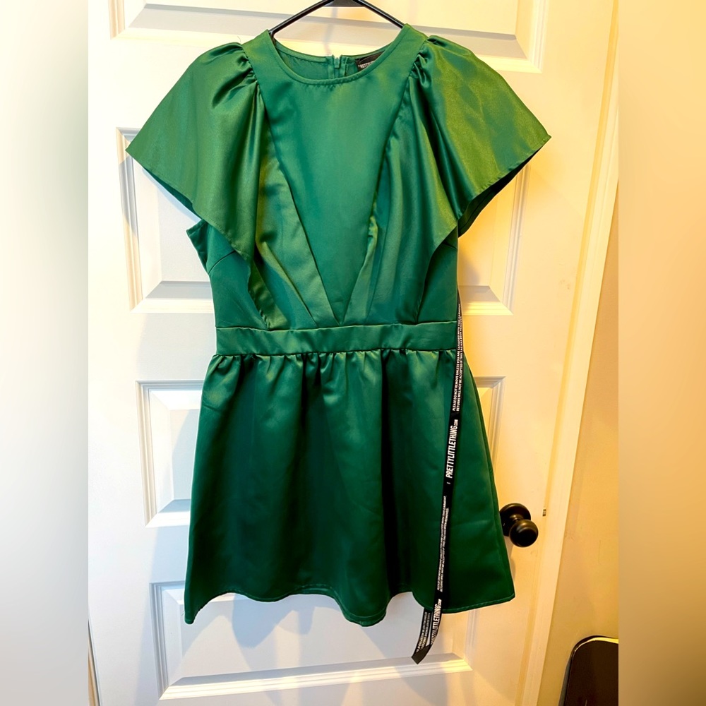 Pretty Little Thing Satin Skater style dress